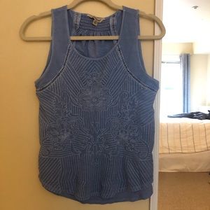Lucky brand embroidered tank top